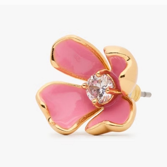 🔹️kate spade🔹️ Freshly Picked Flower Stud Earrings, Pink NWT ✨️🌸 - Picture 4 of 7